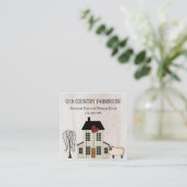 Primitief land Rustic Old Farmhouse Sheep Vierkante Visitekaartje (Staand voorkant)