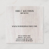 Primitief land Rustic Red Boerderij kersttruck Vierkante Visitekaartje (Achterkant)