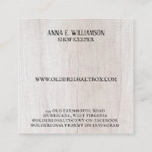 Primitief land Rustic Red Winter Saltbox Sheep Vierkante Visitekaartje (Achterkant)