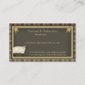 Primitief land Rustic Saltbox en sterren Visitekaartje (Achterkant)