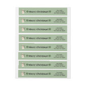 Primitief Land Sneeuwman Wraparound adreslabel (Vel)