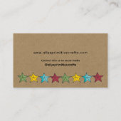 Primitief land staat op kraft Visitekaartje (Achterkant)