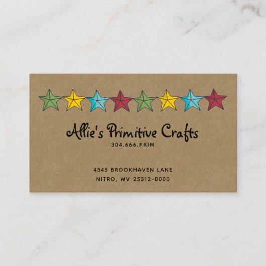 Primitief land staat op kraft Visitekaartje (Voorkant)