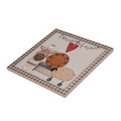 Primitief land Sunflower Sheep & Angel Tegeltje (Zijkant)