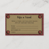 Primitief landesbaanvak visitekaartje (Achterkant)