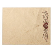 Primitief landhart groot Notitieblok (Voorkant)