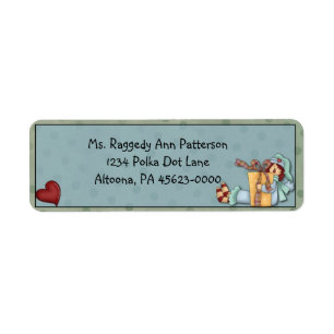 Primitief landlabel etiket