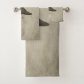 Primitief landontwerp gek op kraaien bad handdoek (Insitu)