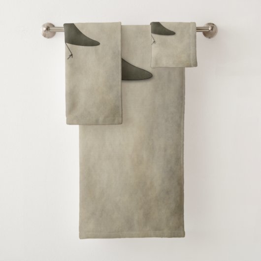 Primitief landontwerp gek op kraaien bad handdoek (Insitu)