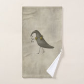 Primitief landontwerp gek op kraaien bad handdoek (Handdoek)