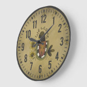 Primitief landschap en zonnebloemen Rustige klok (Hoek)