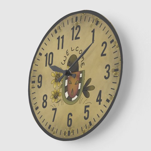 Primitief landschap en zonnebloemen Rustige klok (Hoek)