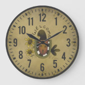 Primitief landschap en zonnebloemen Rustige klok (Voorkant)