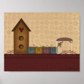 Primitief landschapsafdrukken poster (Voorkant)