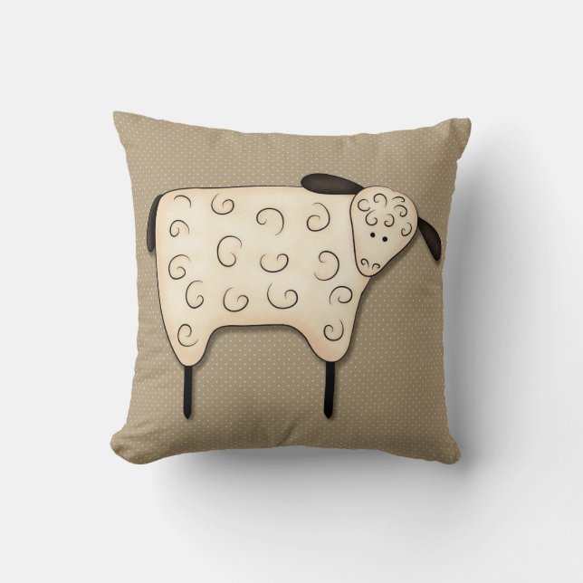 Primitief landschapschaar kussen (Voorkant)