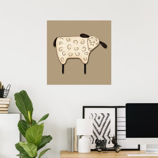 Primitief landschapschaar poster (Thuiskantoor)