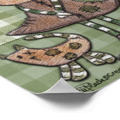 Primitief meisje en kat poster (Hoek)