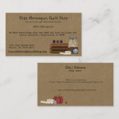 Primitief naaien - aangepaste bijtrechter visitekaartje (Voorkant / Achterkant)