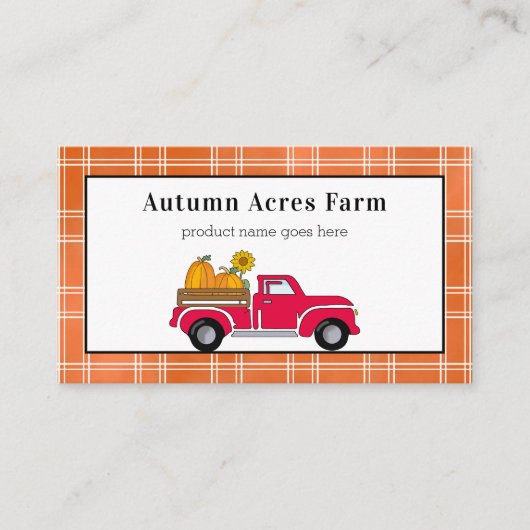 Primitief najaar Herfst Boerderij Label ophangen (Voorkant)