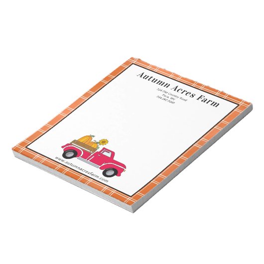 Primitief najaar Herfst Boerderij Notitieblok (Linkerzijde)