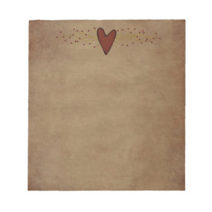 Primitief Notitieblok hart