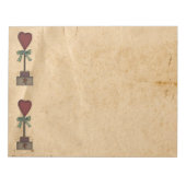 Primitief Notitieblok van het Hart Topiary (Voorkant)