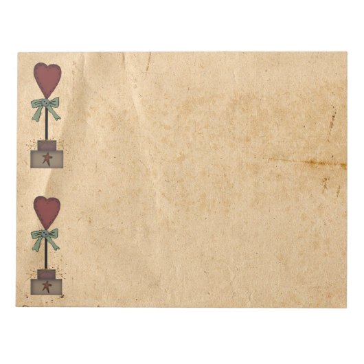 Primitief Notitieblok van het Hart Topiary (Voorkant)