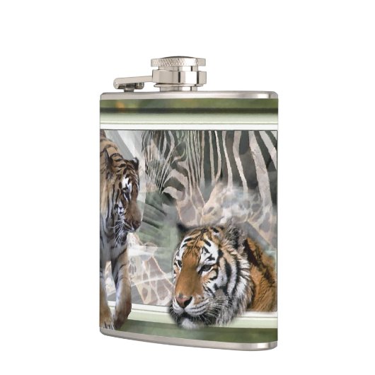 Primitief Oerwoud afdrukken Heupfles (Links)