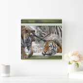 Primitief Oerwoud afdrukken Vierkante Klok (Huis)