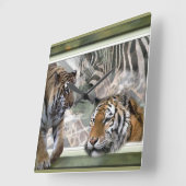 Primitief Oerwoud afdrukken Vierkante Klok (Hoek)