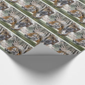 Primitief Oerwoud kerstmis afdrukken Cadeaupapier (Hoek)