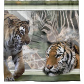 Primitief Oerwoud Wildlife Douchegordijn (Voorkant)