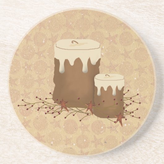 Primitief Onderzetter kaarsen (Voorkant)