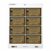Primitief Oogststuk Rustic Country Custom Etiket (Full Sheet)
