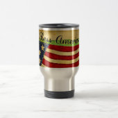 Primitief oude glory God zegene Amerika aluminium Reisbeker (Center)