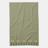 Primitief paasolive olive Green Theedoek (Verticaal)