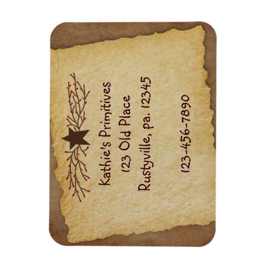 Primitief papier Premium Magnet Magneet (Verticaal)