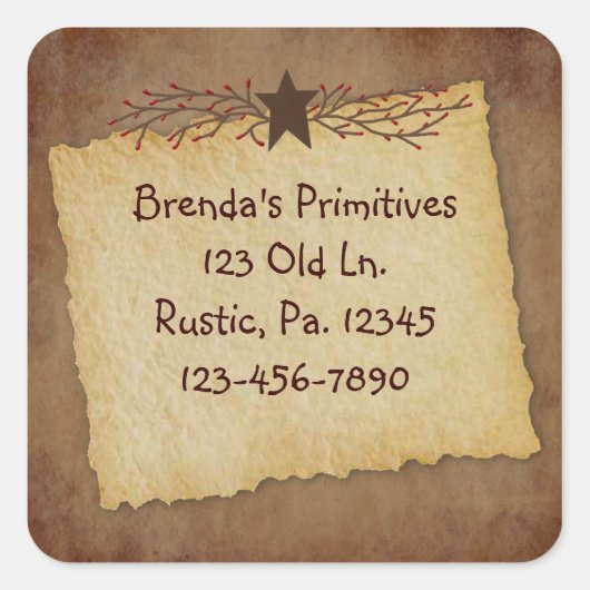 Primitief papier Sticker (Voorkant)