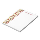 Primitief patchwork Quilt Border Note Pad Notitieblok (Linkerzijde)