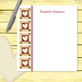 Primitief patchwork Quilt Border Note Pad Notitieblok