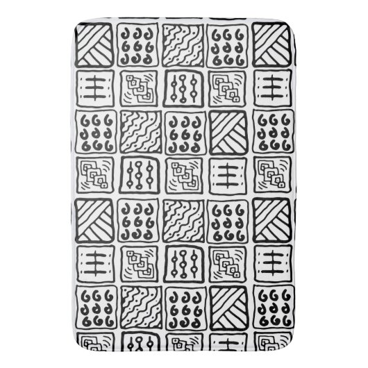 primitief patroon badmat (Voorkant Verticaal)