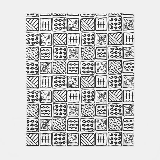 primitief patroon fleece deken (Voorkant)