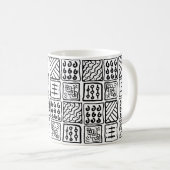 primitief patroon koffiemok (Voorkant rechts)