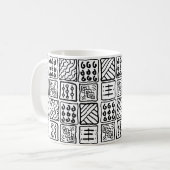 primitief patroon koffiemok (Voorkant links)