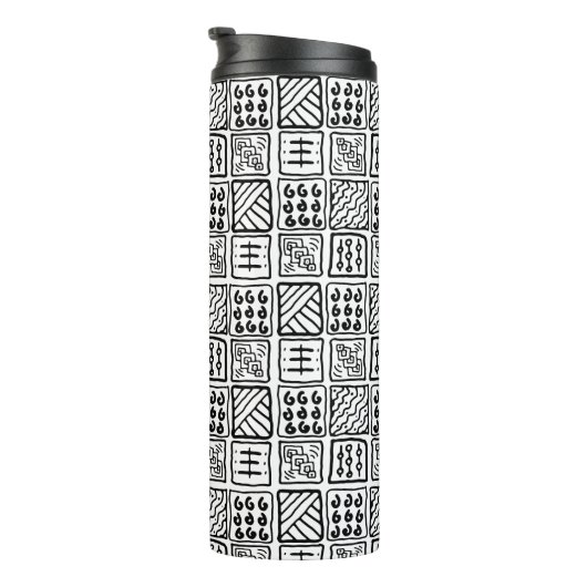 primitief patroon thermosbeker (Geroteerd rechts)