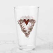 Primitief pip Berry Heart Wreatglas Glas (Achterkant)