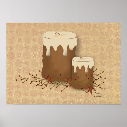 Primitief Poster kaarsen (Voorkant)