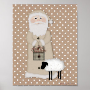 Primitief Poster van Santa