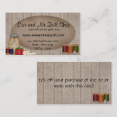 Primitief quilt Winkelkaartmodel Visitekaartje (Voorkant / Achterkant)