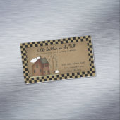 Primitief Rustic Country Saltbox op Kraft Magnetisch Visitekaartje (Voorbeeld)